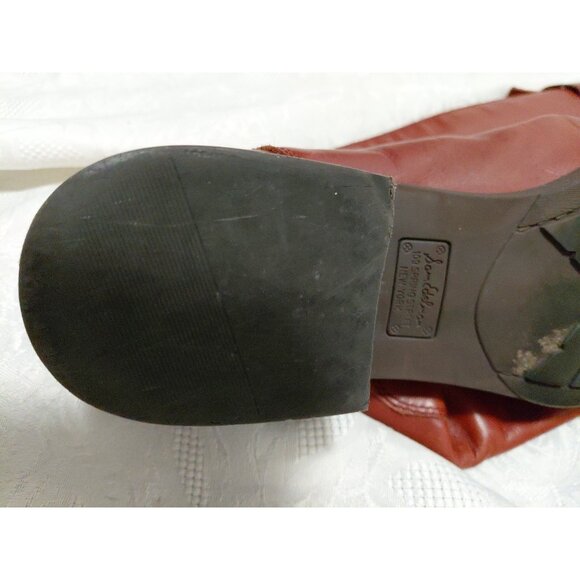 Sam Edelman Penny Whiskey Brown Leather Riding Boots Zip 10 M - Picture 16 of 16